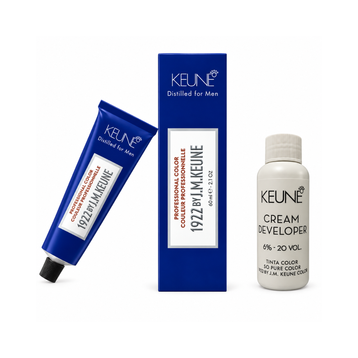 KIT KEUNE FOR MEN 1922 4 CASTANHO MÉDIO + OX 20 VOLUMES