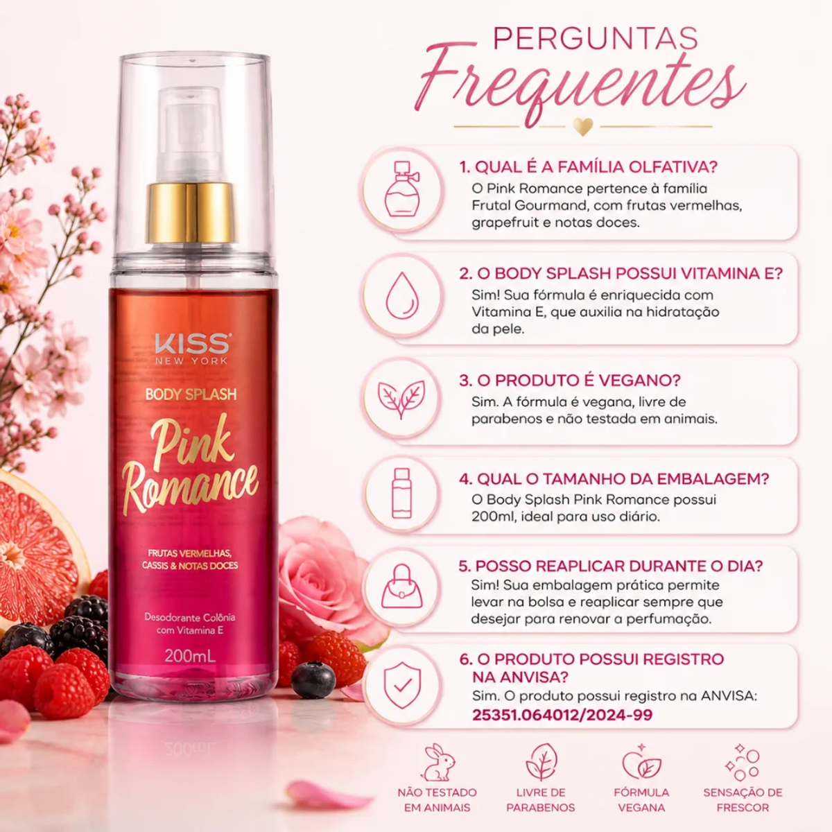 KIT KISS NEW YORK C/3 BODY SPLASH PINK ROMANCE 200ML