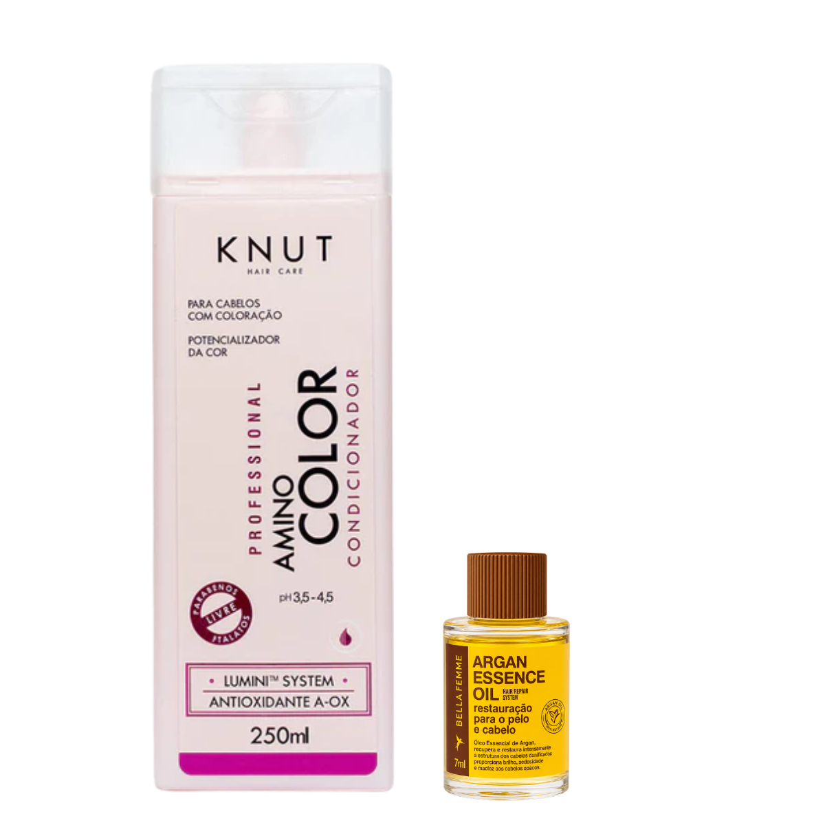 KIT KNUT CONDICIONADOR AMINO COLOR 250 ML COM ÓLEO 7ML