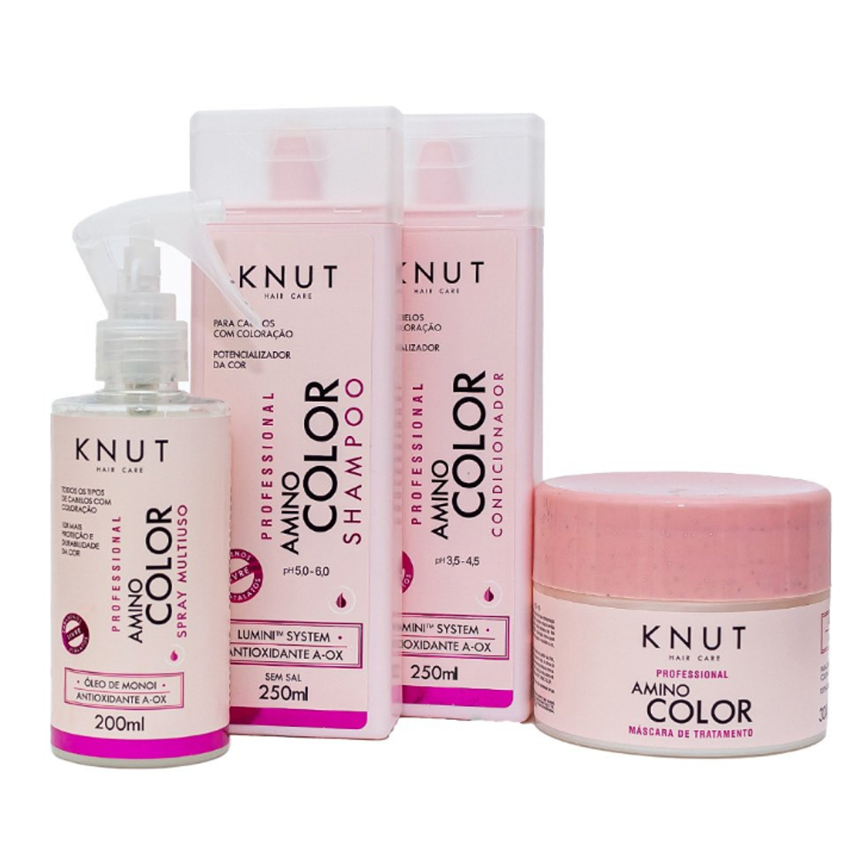KIT KNUT CONDICIONADOR AMINO COLOR 250 ML COM ÓLEO 7ML