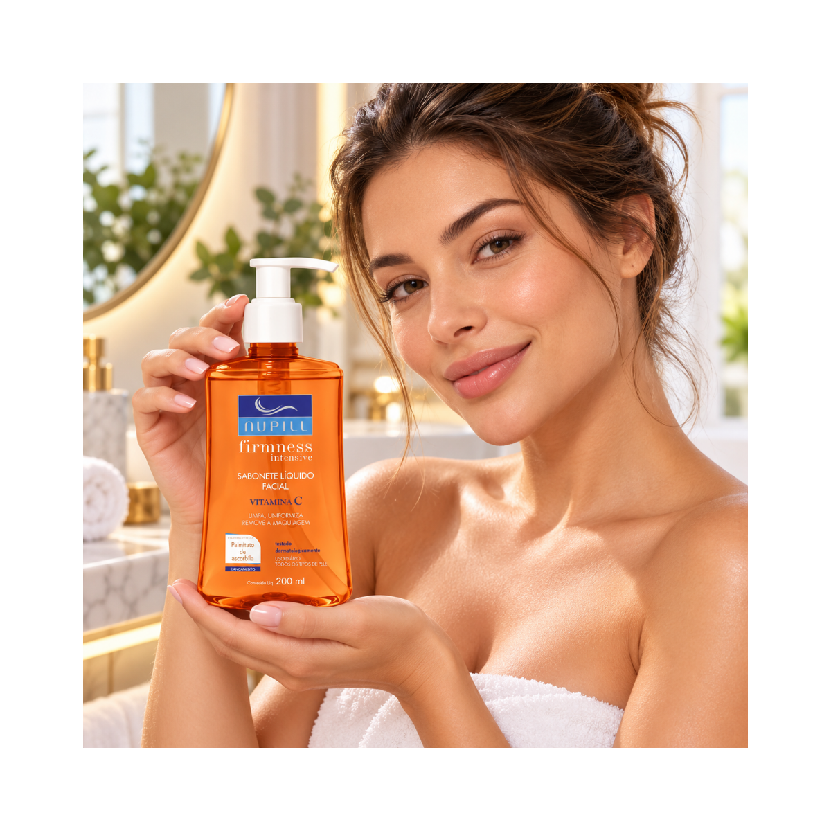 KIT NUPILL COM 3 SABONETES LÍQUIDOS VITAMINA C 3X200ML