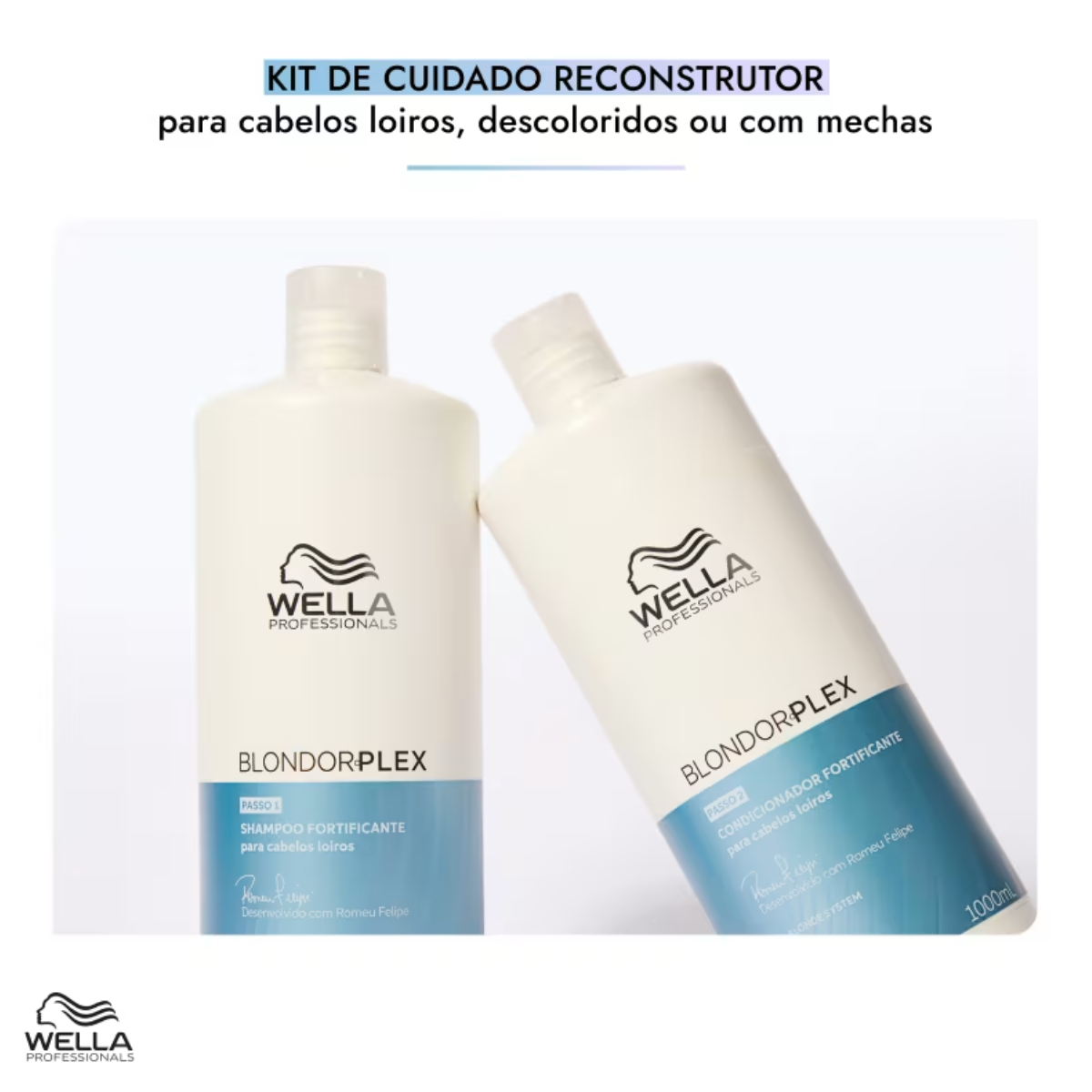 KIT WELLA BLONDOR PLEX SHAMPOO 1L + CONDICIONADOR 1L