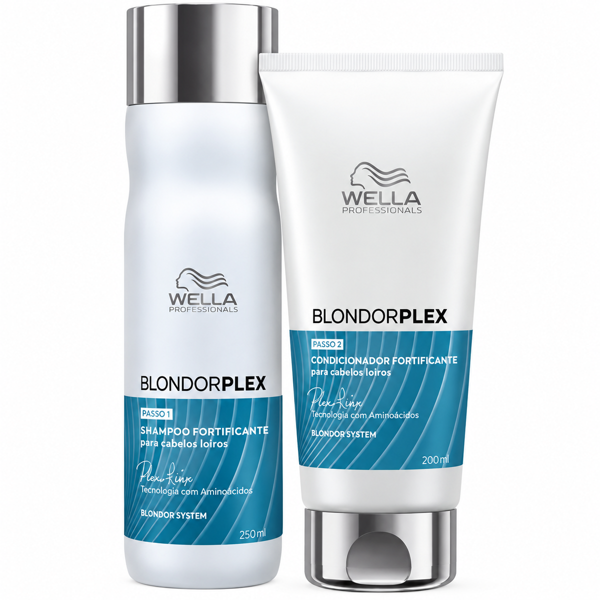 KIT WELLA BLONDOR PLEX SHAMPOO 250ML + CONDICIONADOR 200ML