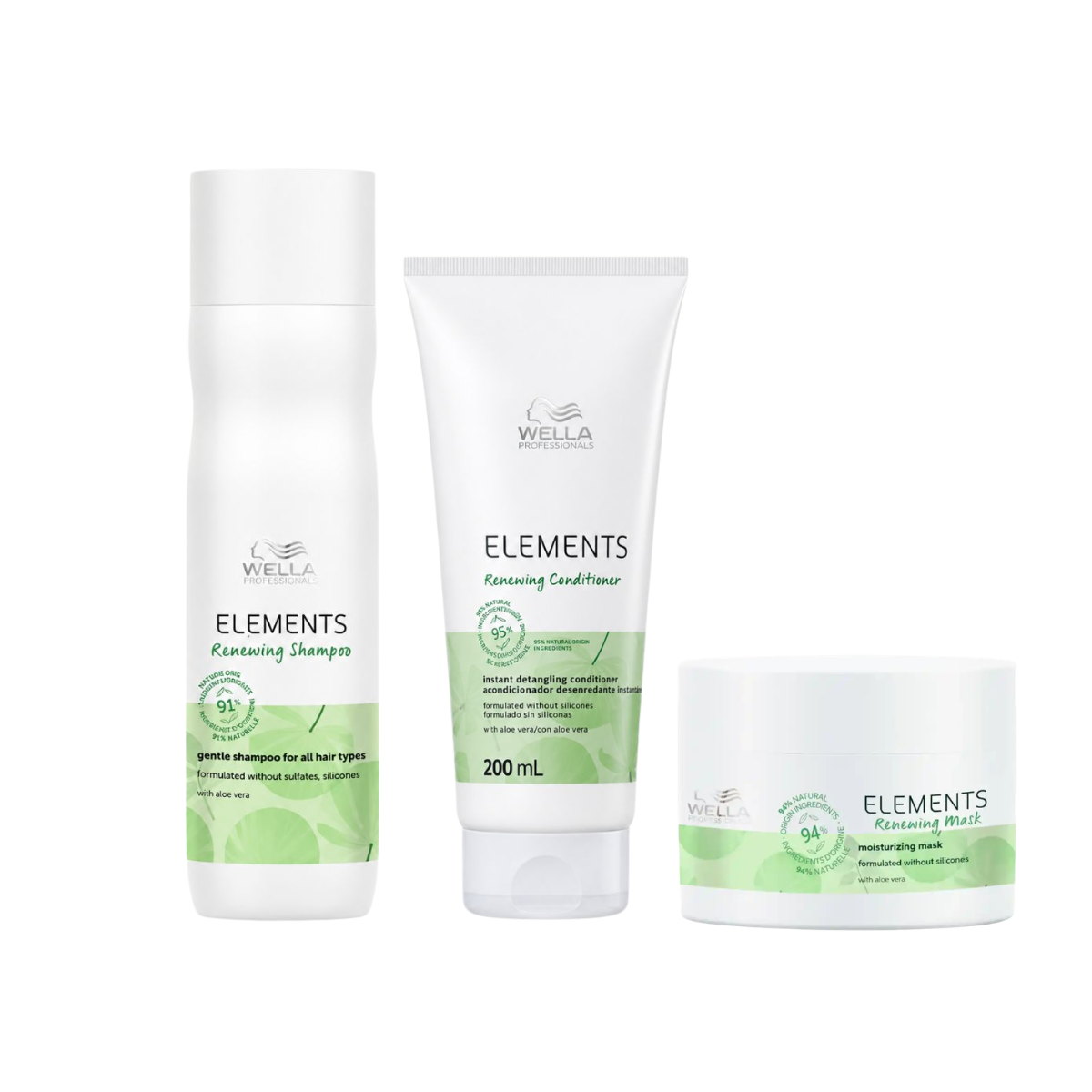 KIT WELLA ELEMENTS SH 250ML + COND 200ML + MASC 150ML