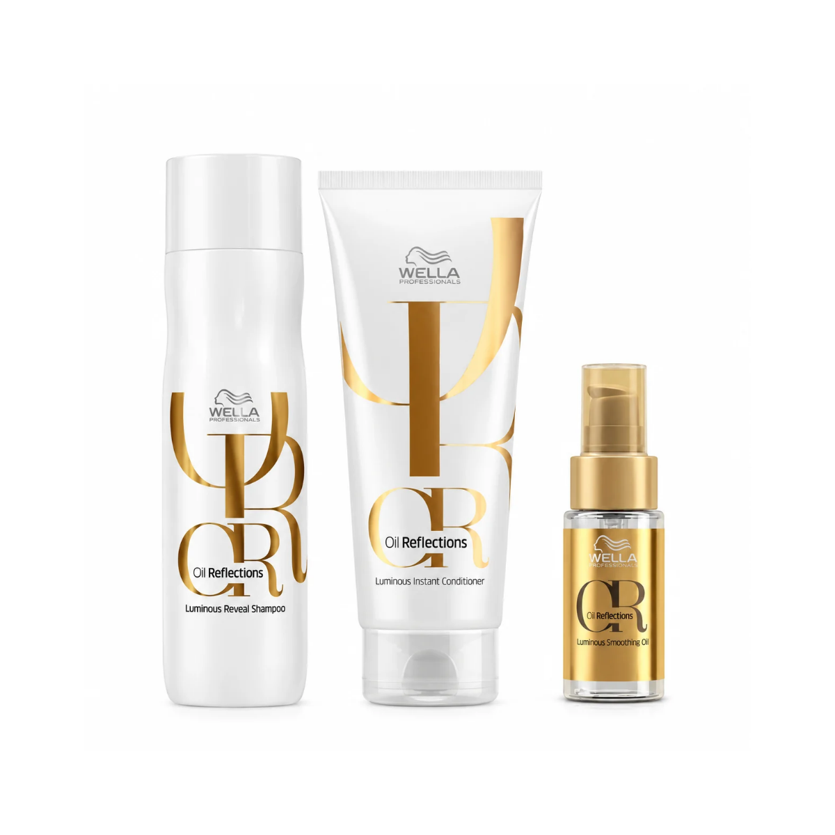 KIT WELLA OIL REFLECTIONS SHAMPOO 250ML + CONDICIONADOR 200ML + ÓLEO CAPILAR 30M