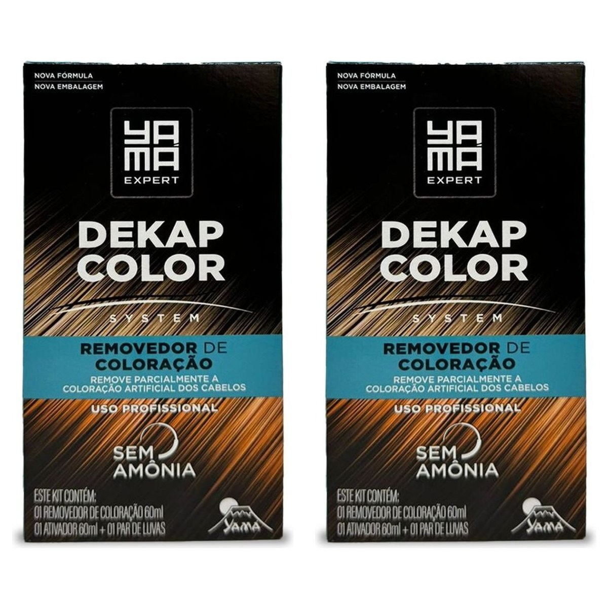 KIT YAMA COM 2 DEKAPCOLOR REMOVEDORES DE COLORAÇÃO 2X120ML