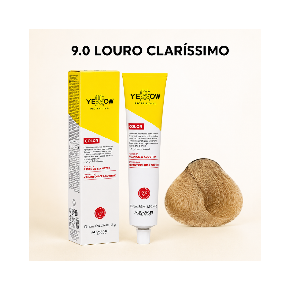 KIT YELLOW COLORAÇÃO 9.0 LOURO CLARÍSSIMO + OX 20 VOLUMES