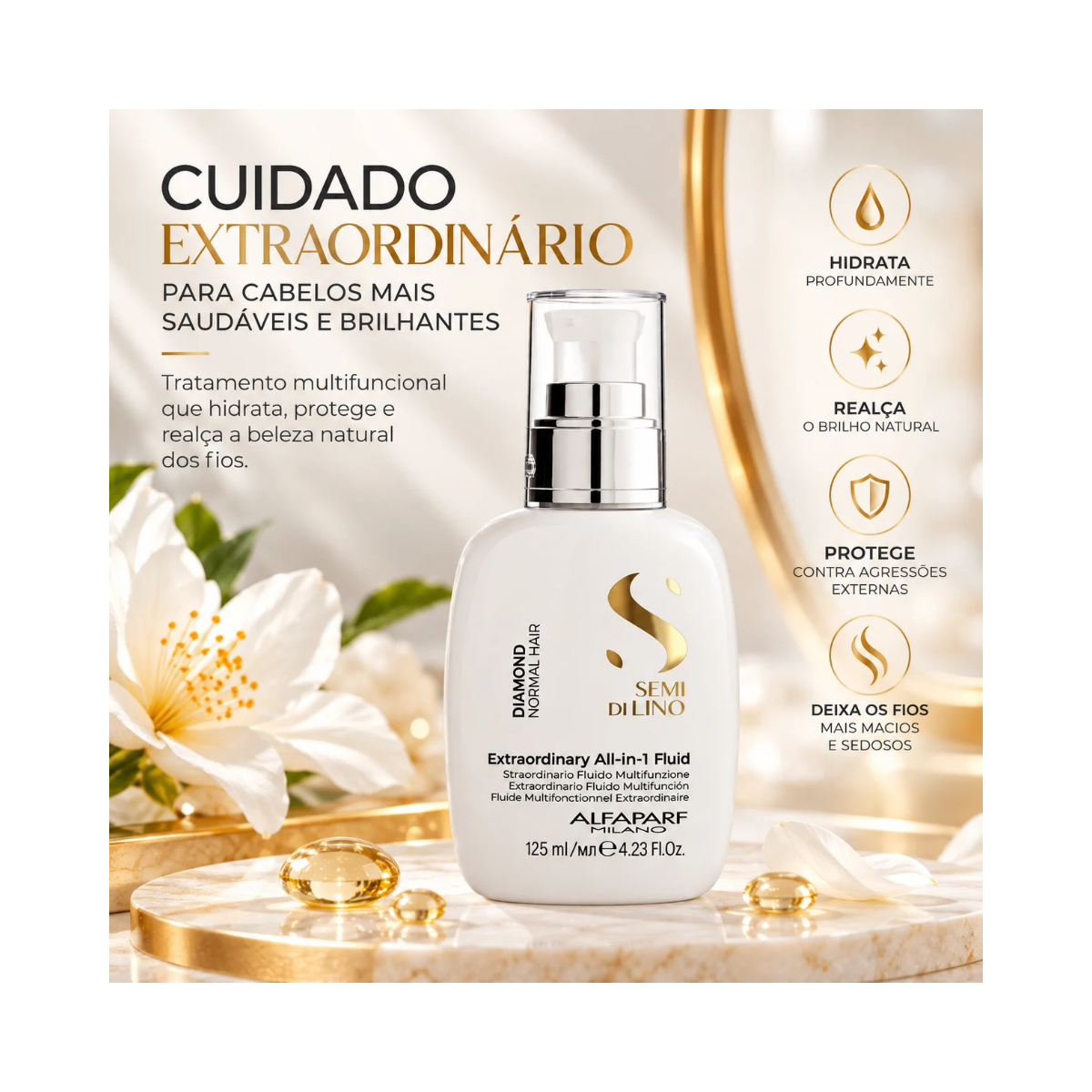 LEAVE IN MILANO SEMI DI LINO DIAMOND ILLUMINATING ALFAPARF 125ML