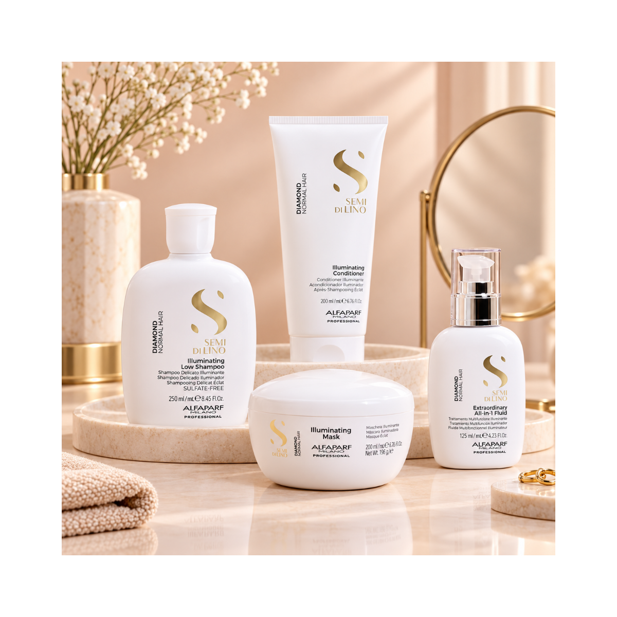 LEAVE IN MILANO SEMI DI LINO DIAMOND ILLUMINATING ALFAPARF 125ML