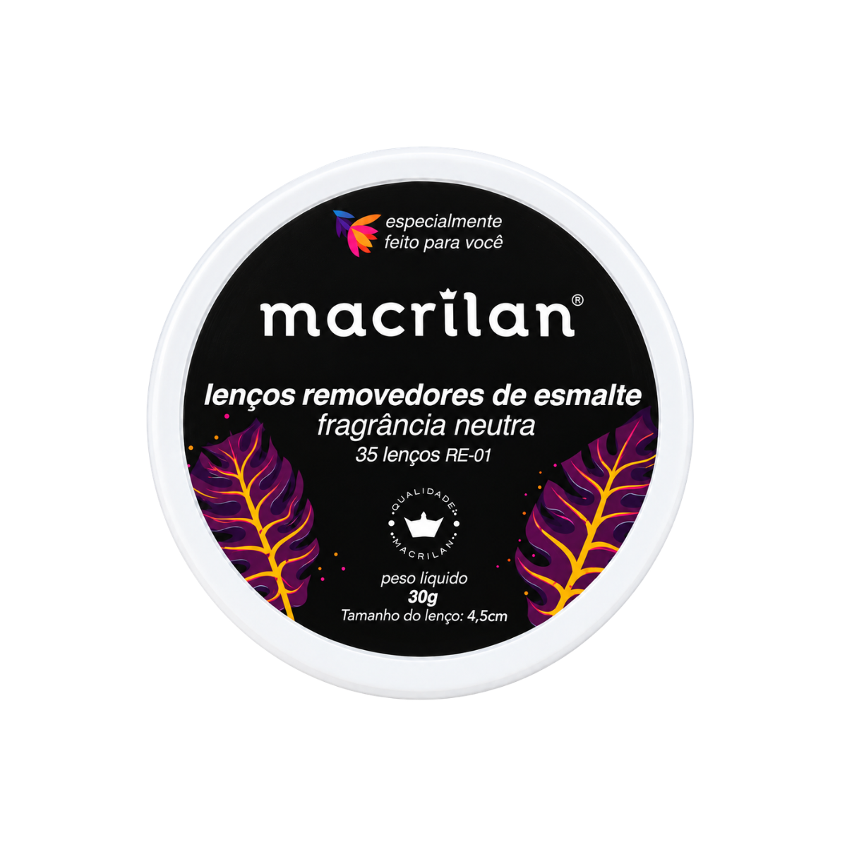 LENÇOS REMOVEDORES DE ESMALTE MACRILAN RE-01