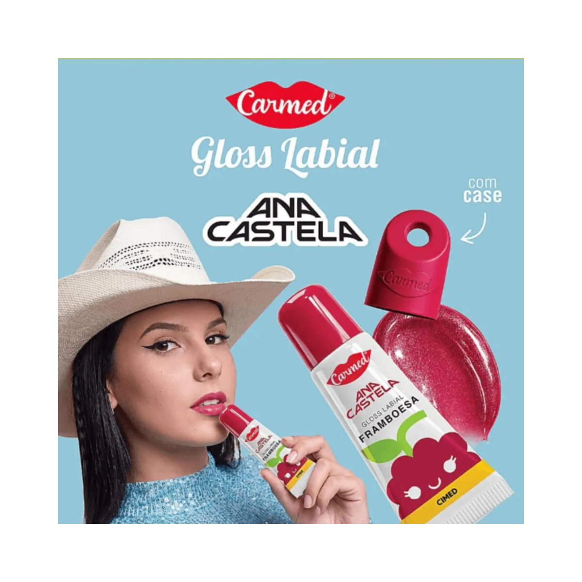 LIP GLOSS CARMED FRAMBOESA ANA CASTELA 5G
