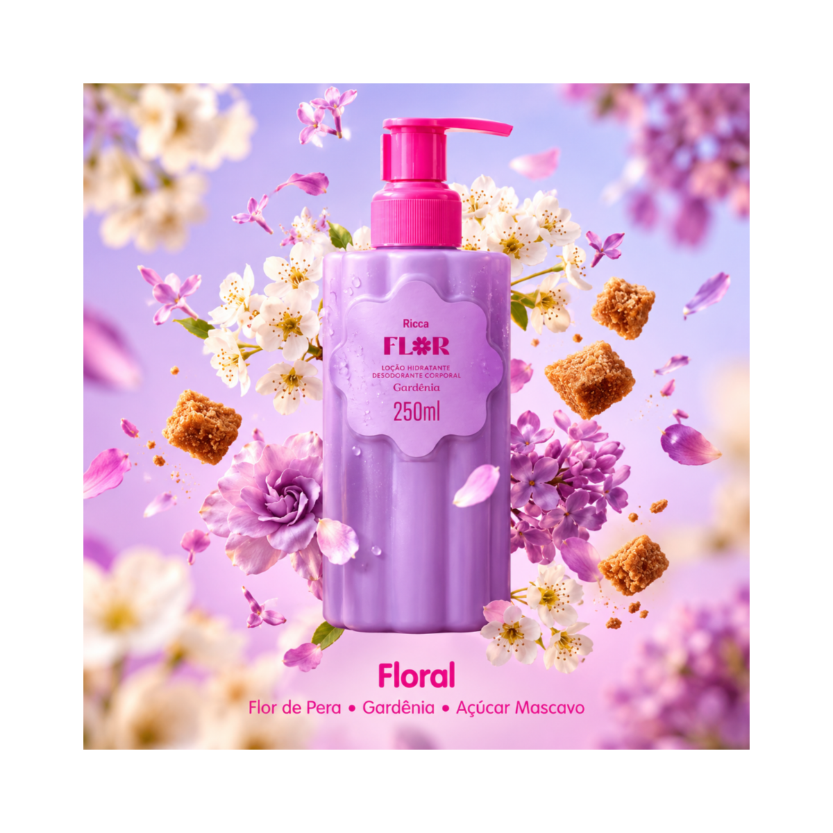 LOÇÃO HIDRATANTE DEO CORPORAL RICCA FLOR GARDÊNIA 200ML