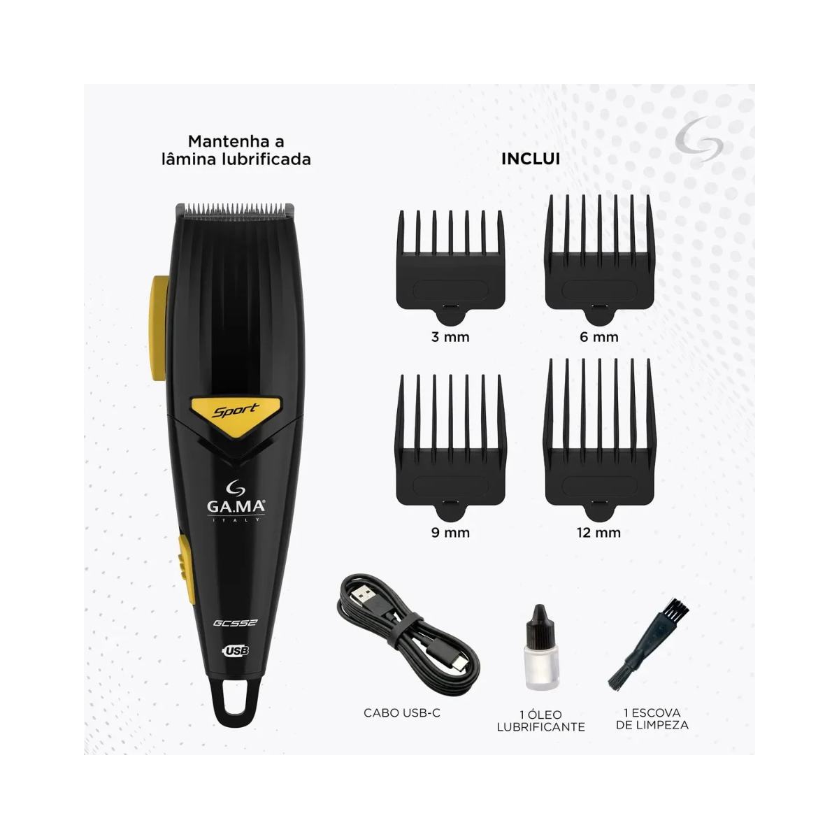 MÁQUINA DE CORTE GC552 SPORT BIVOLT - USB GAMA ITALY