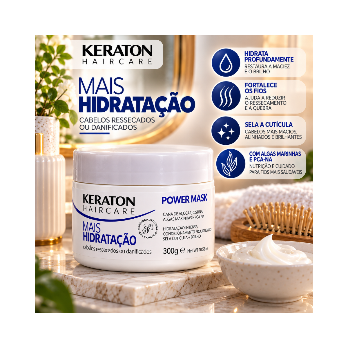 MÁSCARA KERATON MAIS NUTRIÇÃO KERT 300G