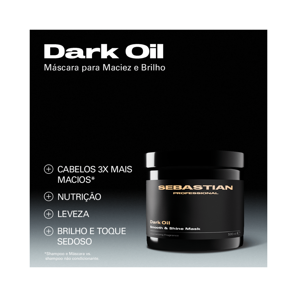 MÁSCARA SEBASTIAN PROFESSIONAL DARK OIL 500ML