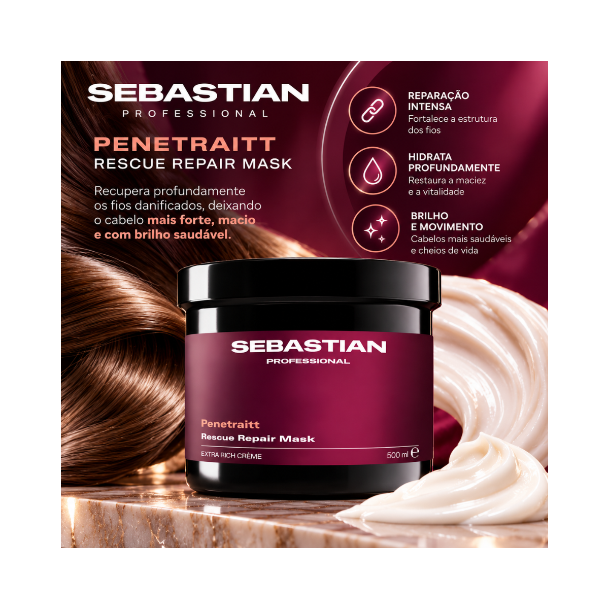 MÁSCARA SEBASTIAN PENETRAITT WELLA 500ML