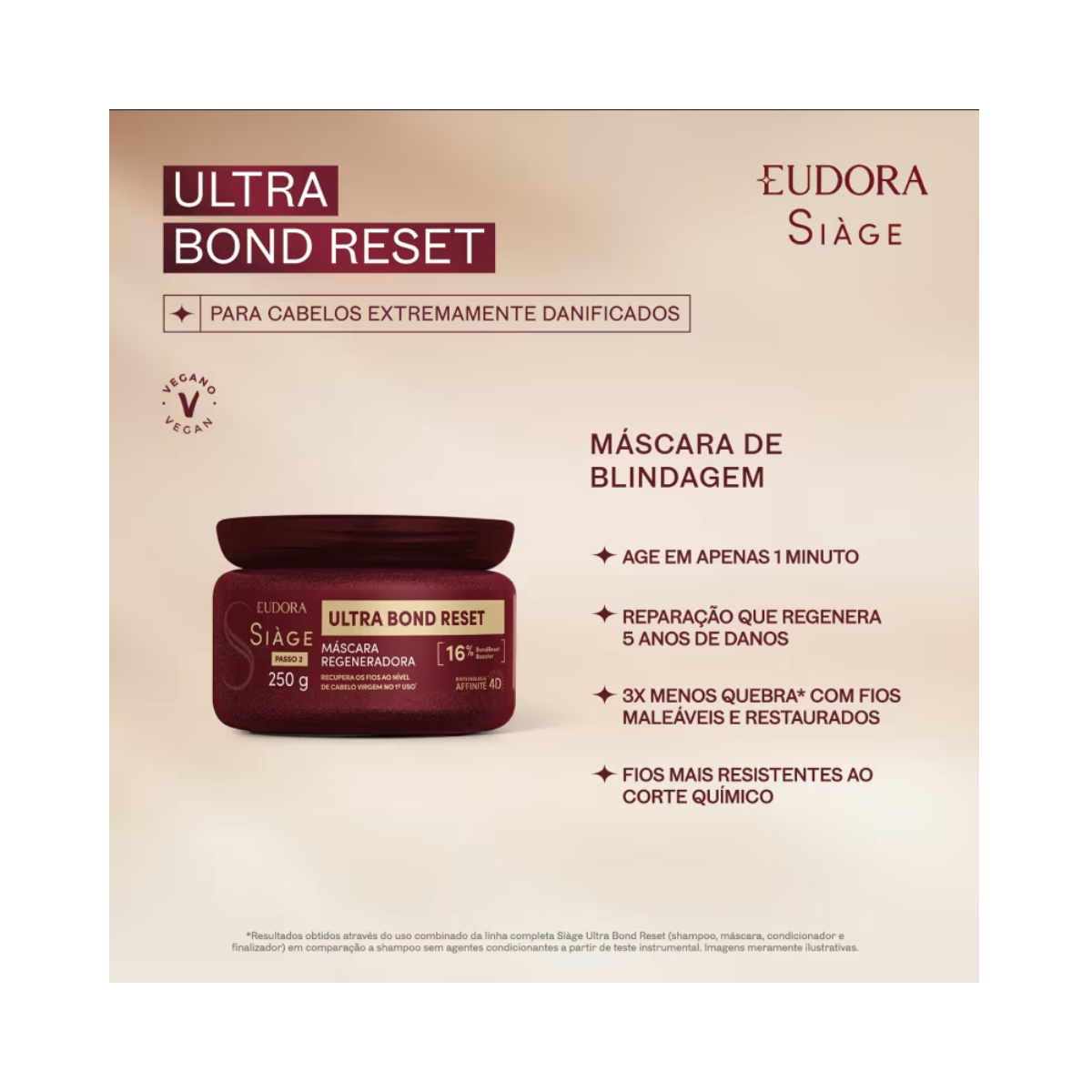 MÁSCARA SIAGE ULTRA BOND RESET EUDORA 250G