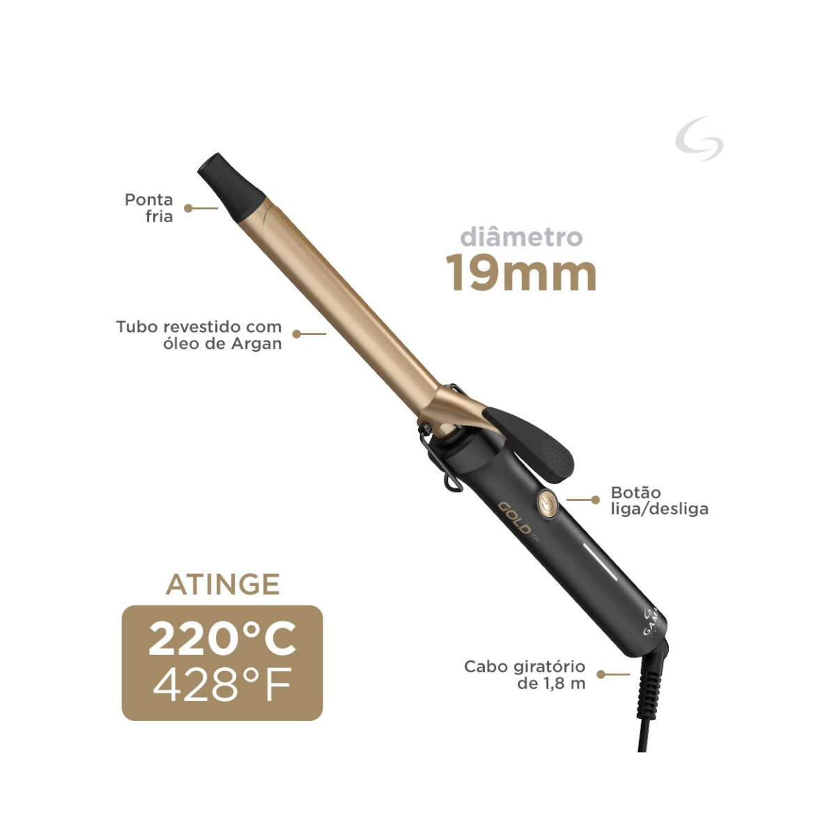 MODELADOR GOLD ION GAMA ITALY 19MM BIVOLT
