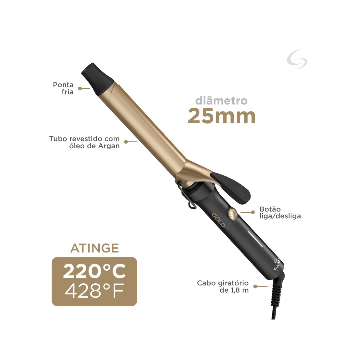 MODELADOR GOLD ION GAMA ITALY 25MM BIVOLT