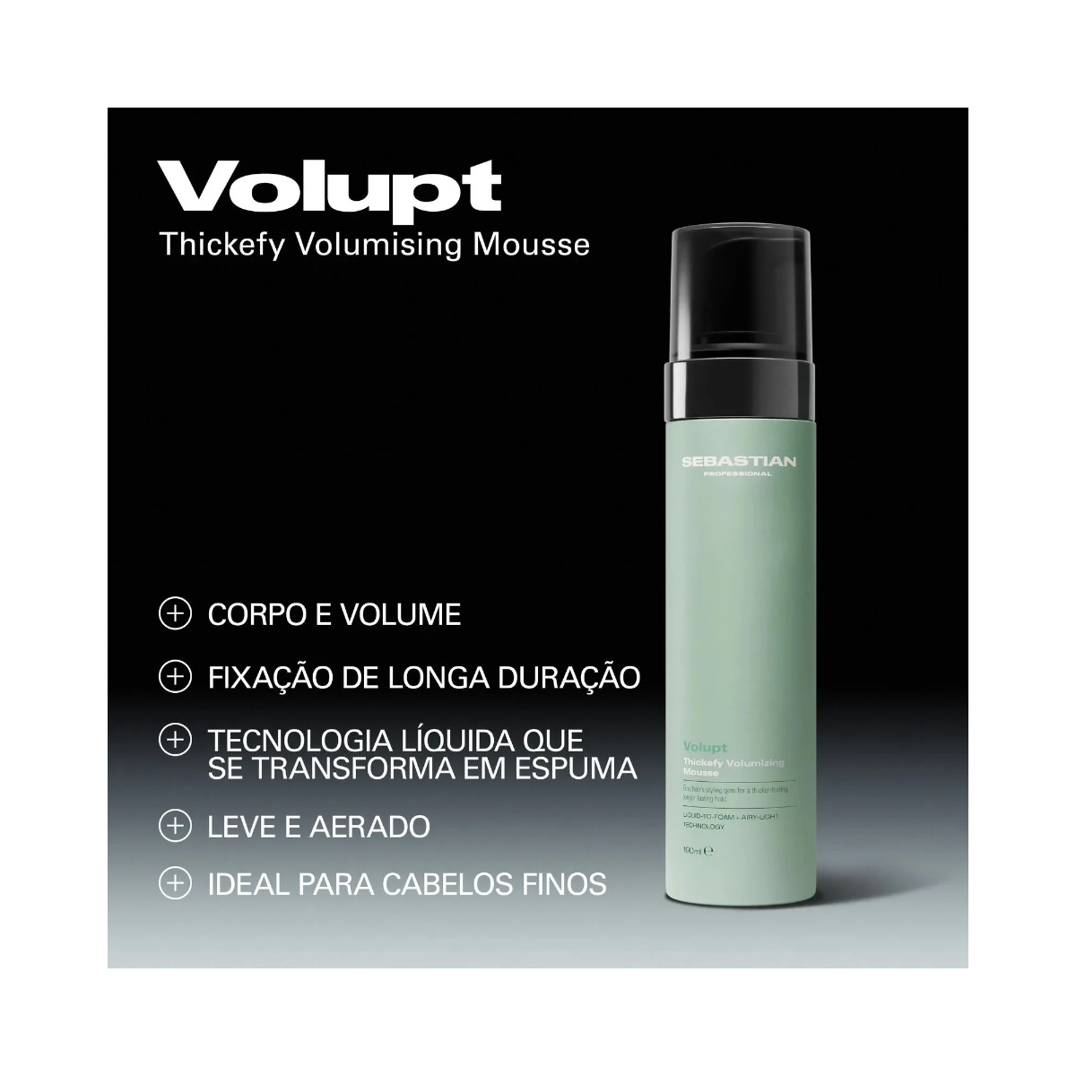 MOUSSE WELLA SEBASTIAN VOLUPT 190ML