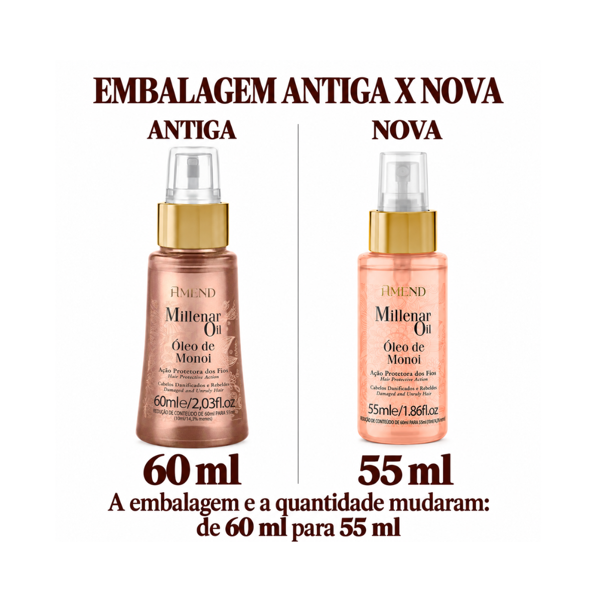 ÓLEO CAPILAR DE MONOI MILLENAR AMEND 60ML