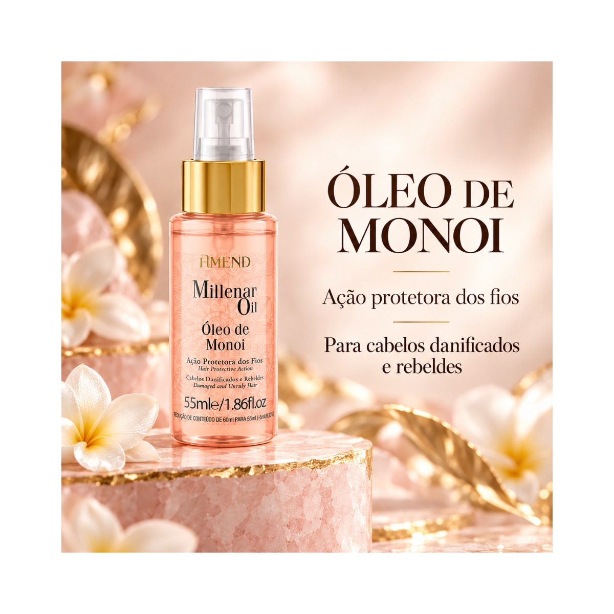 ÓLEO CAPILAR DE MONOI MILLENAR AMEND 60ML