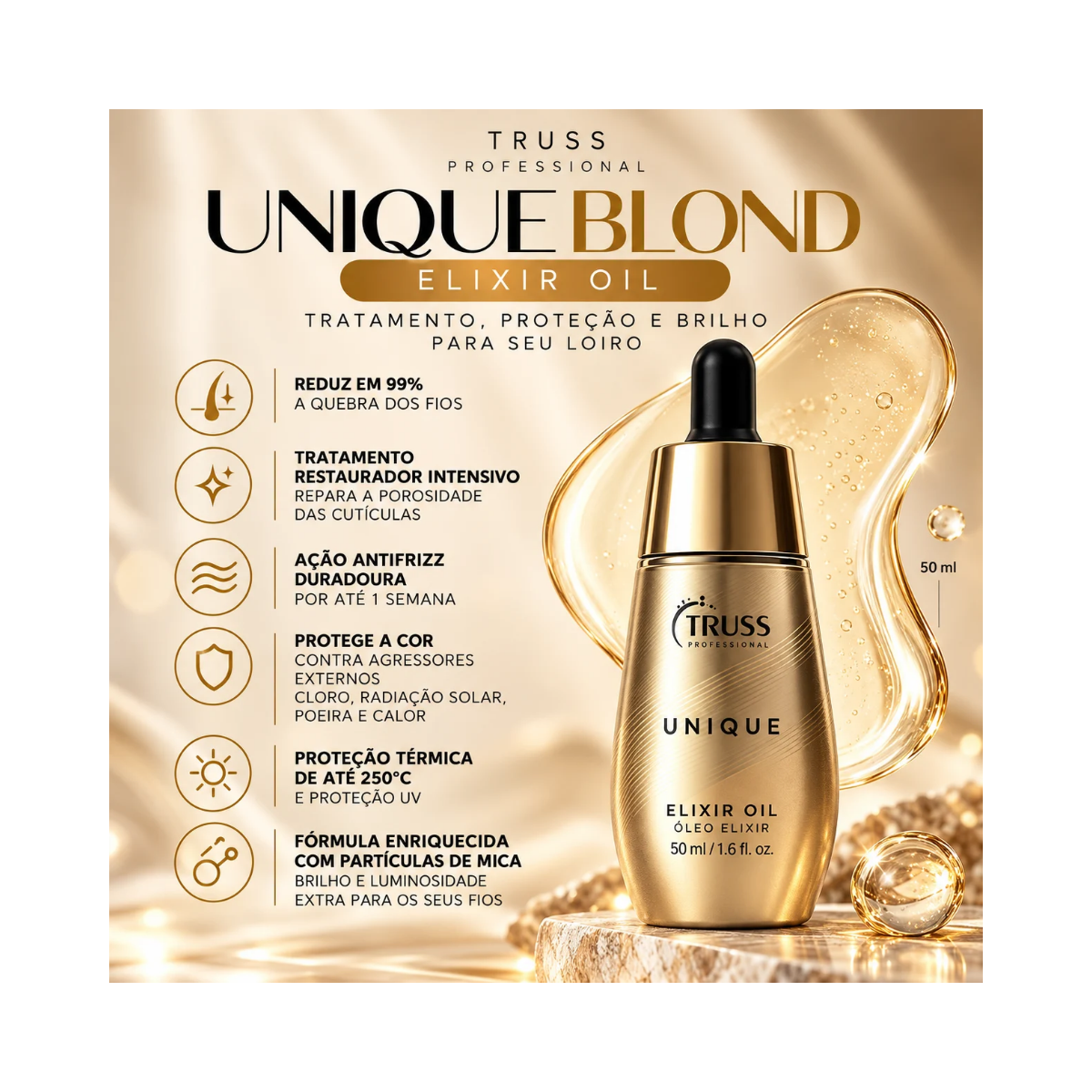 OLEO CAPILAR UNIQUE BLOND TRUSS 50ML