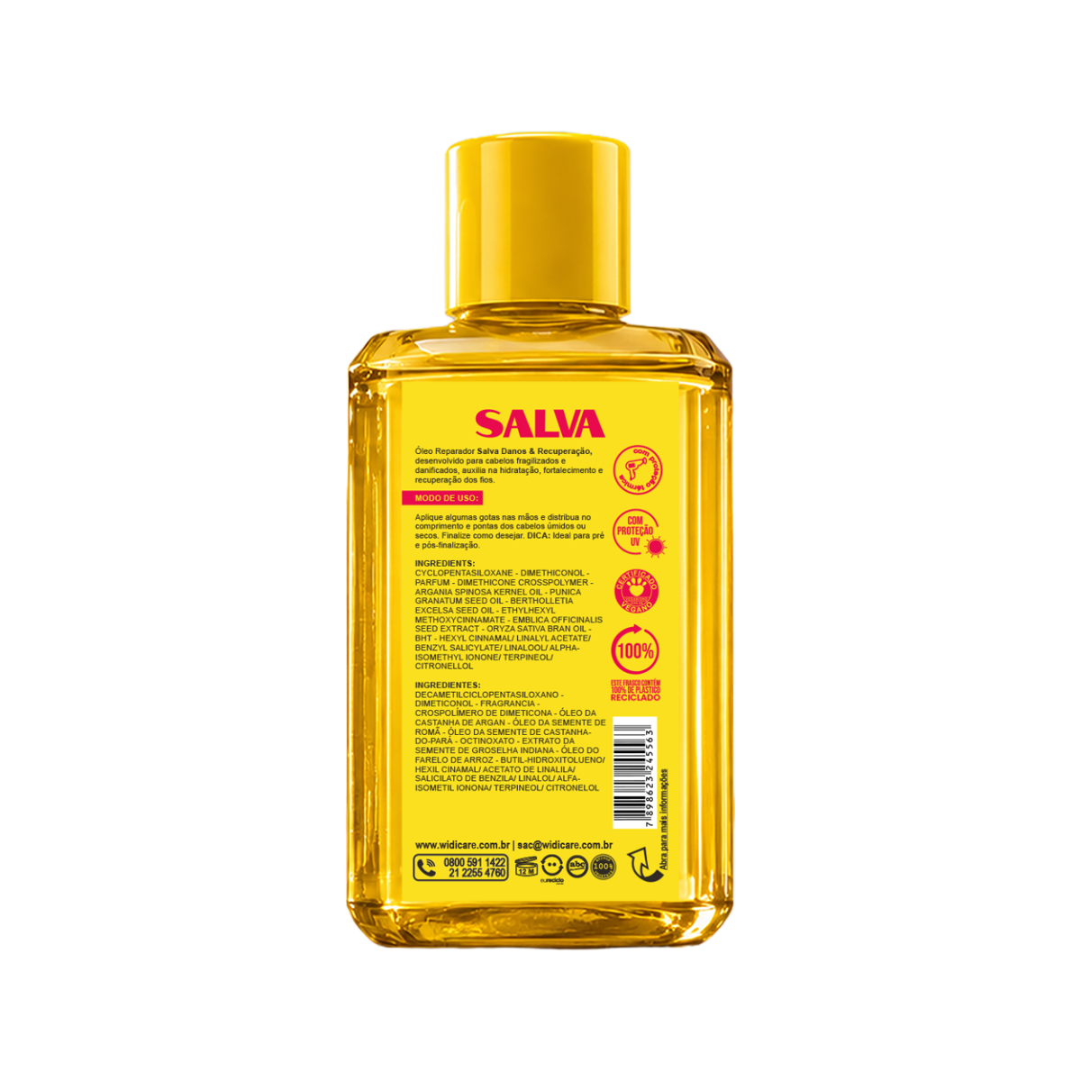 ÓLEO REPARADOR DANOS E RECUPERAÇÃO SALVA WIDI CARE 70ML