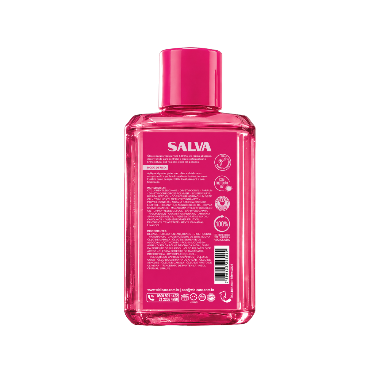 ÓLEO REPARADOR FRIZZ E BRILHO SALVA WIDI CARE 70ML