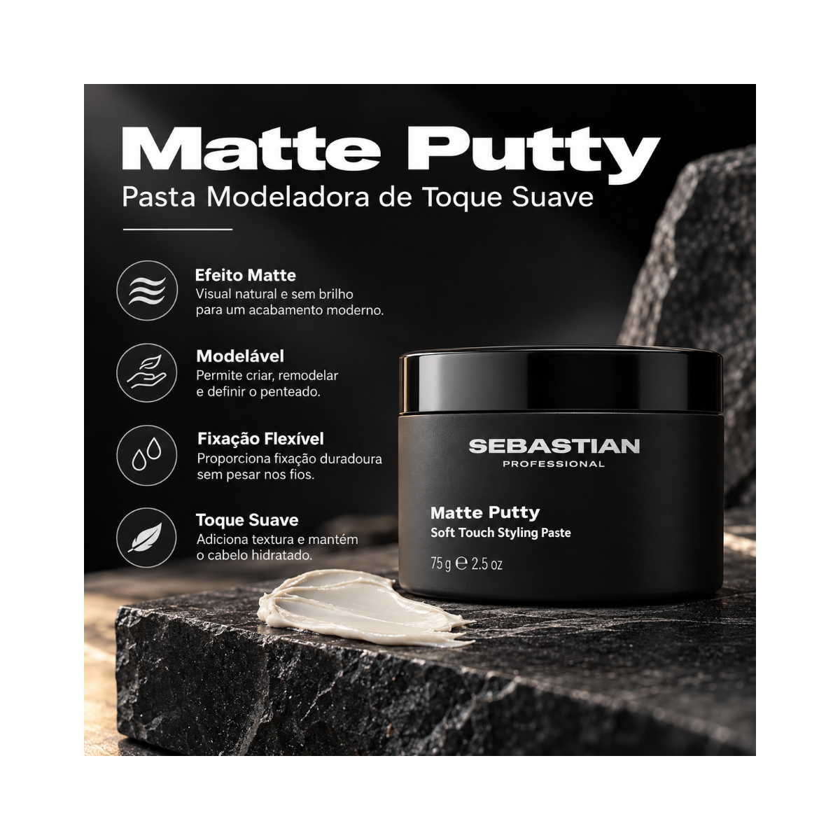 PASTA WELLA SEBASTIAN MATTE PUTTY SOFT TOUCH 75G