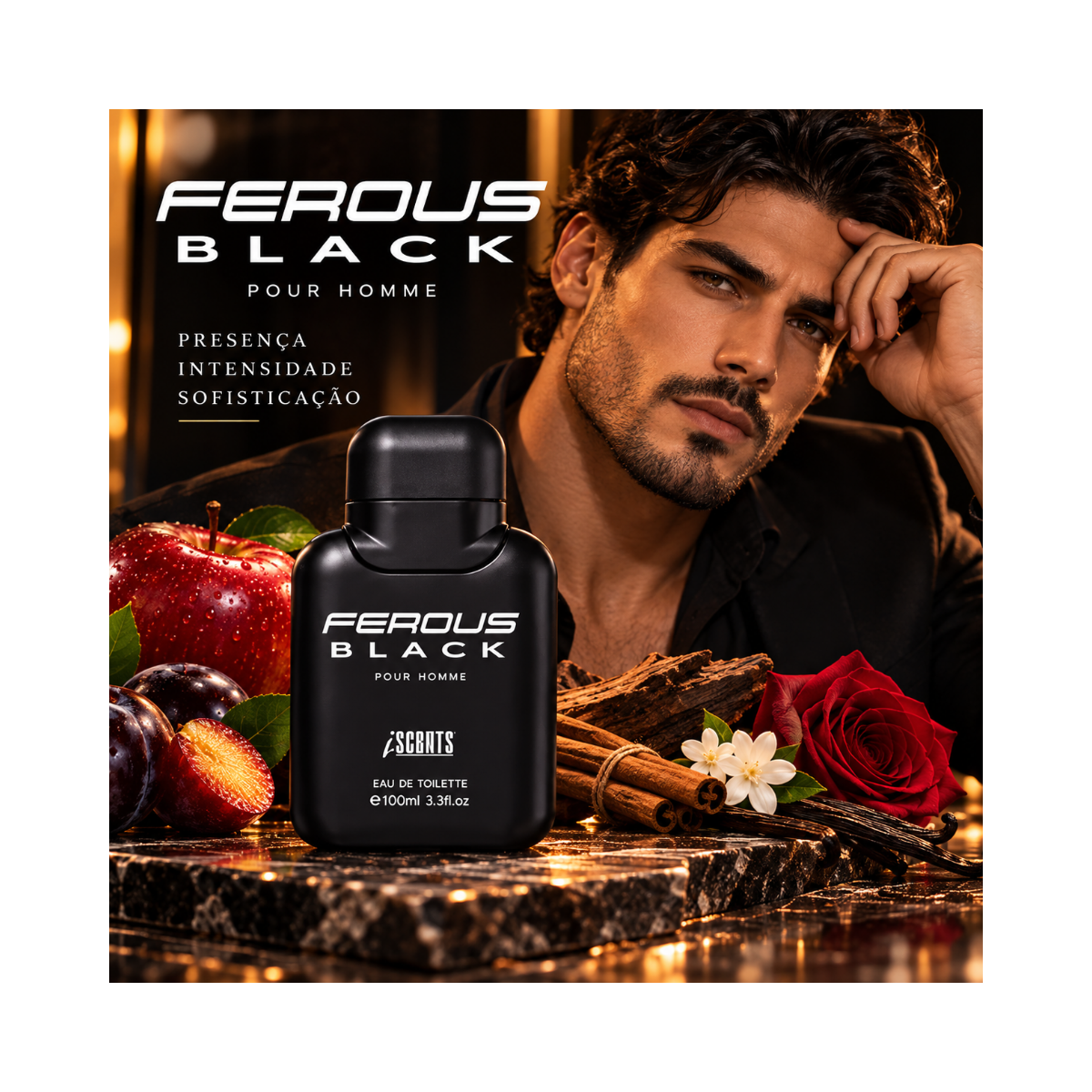 PERFUME I-SCENTS EDT MASCULINO BLACK FEROUS 100ML