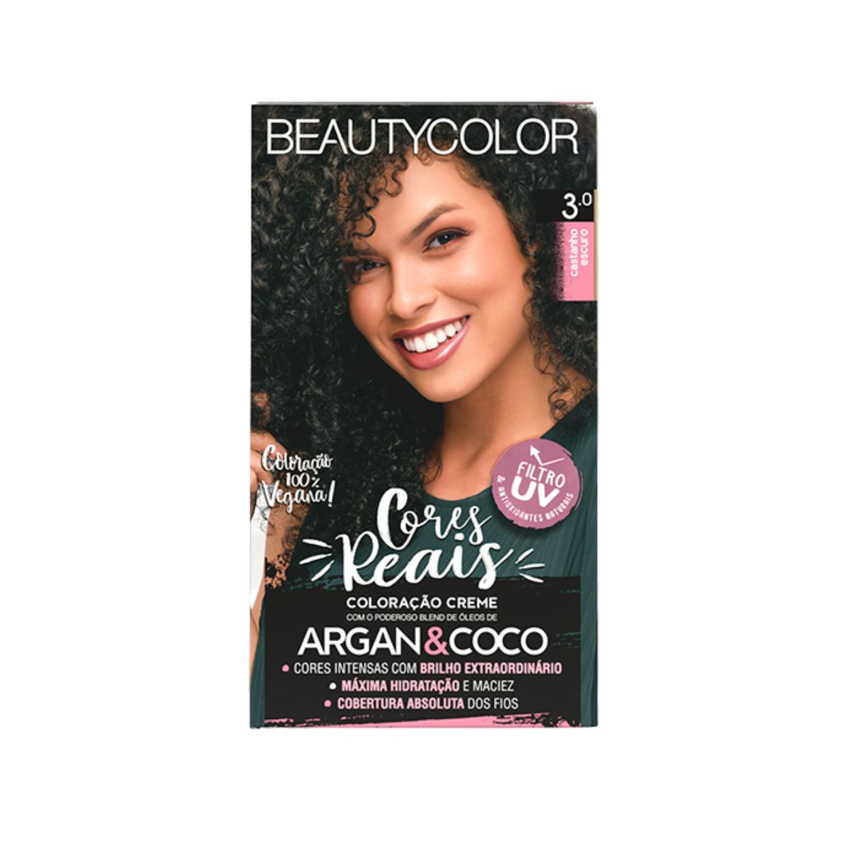 COLORAÇÃO KIT 3.0 CASTANHO ESCURO BEAUTY COLOR