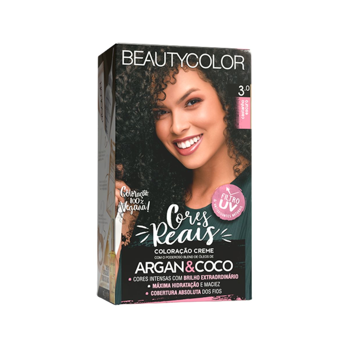 COLORAÇÃO KIT 3.0 CASTANHO ESCURO BEAUTY COLOR