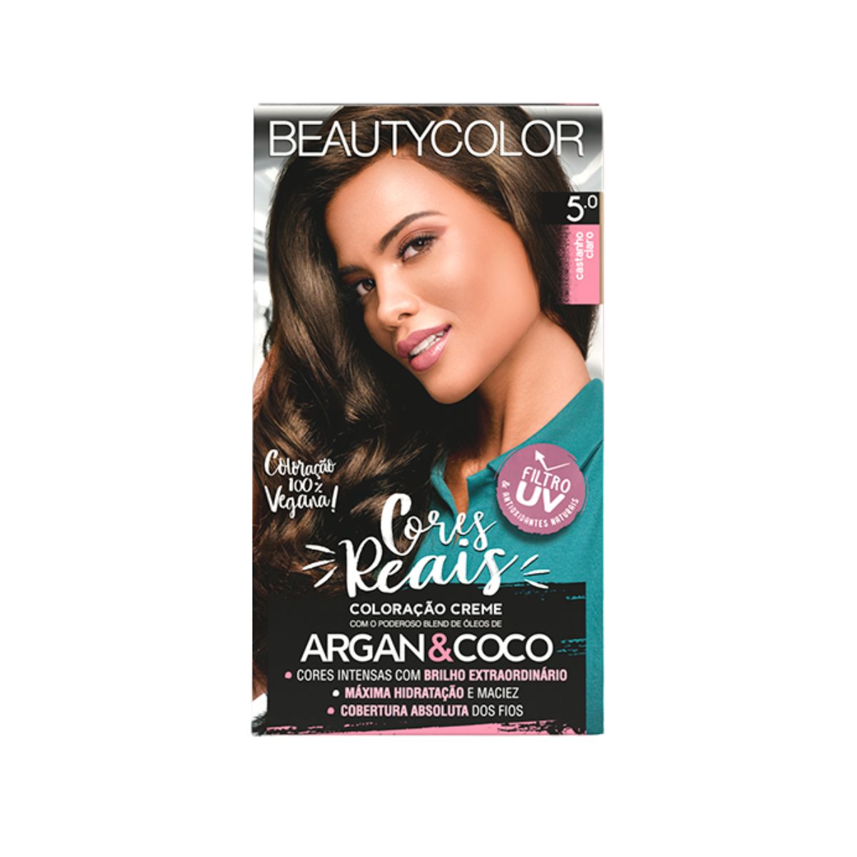 COLORAÇÃO 5.0 CASTANHO CLARO BEAUTY COLOR