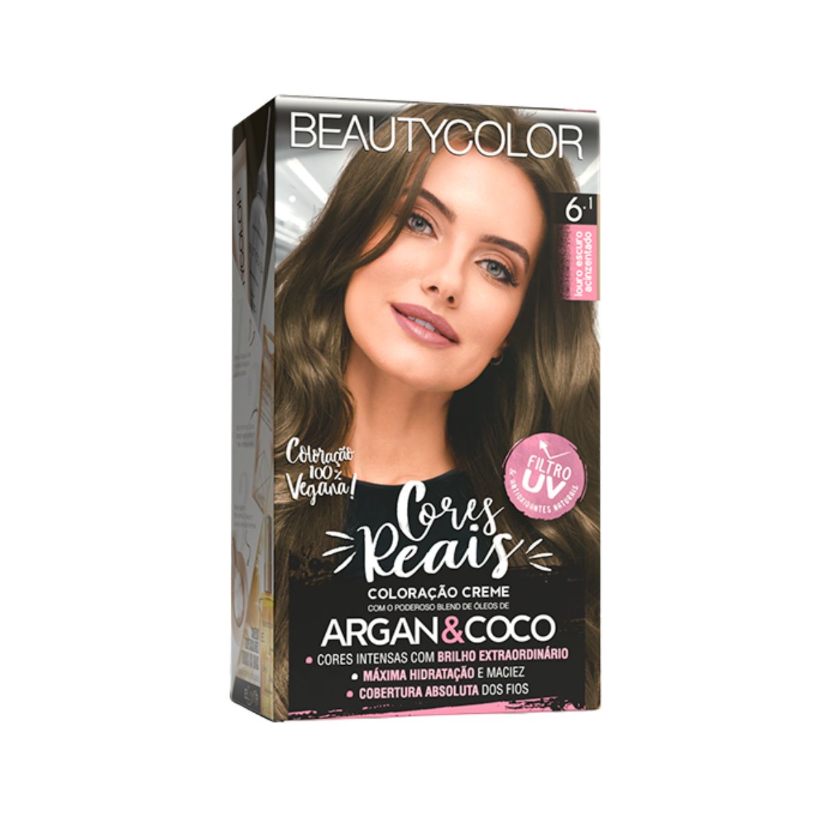 COLORAÇÃO KIT 6.1 LOURO ESCURO ACINZENTADO BEAUTY COLOR
