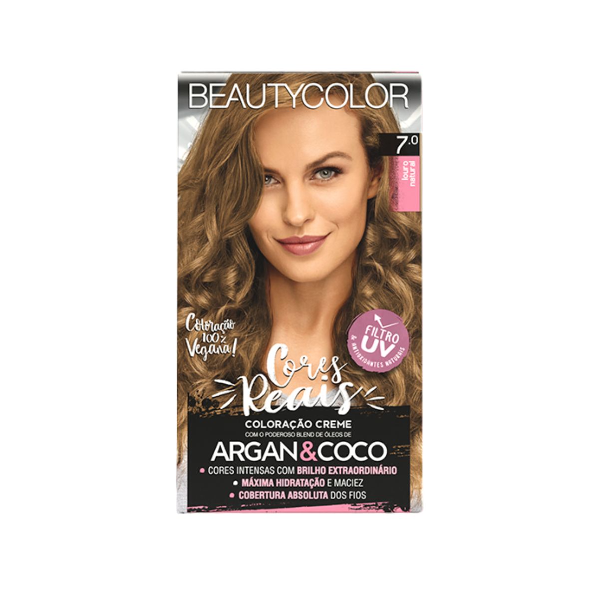 COLORAÇÃO KIT 7.0 LOURO NATURAL BEAUTY COLOR