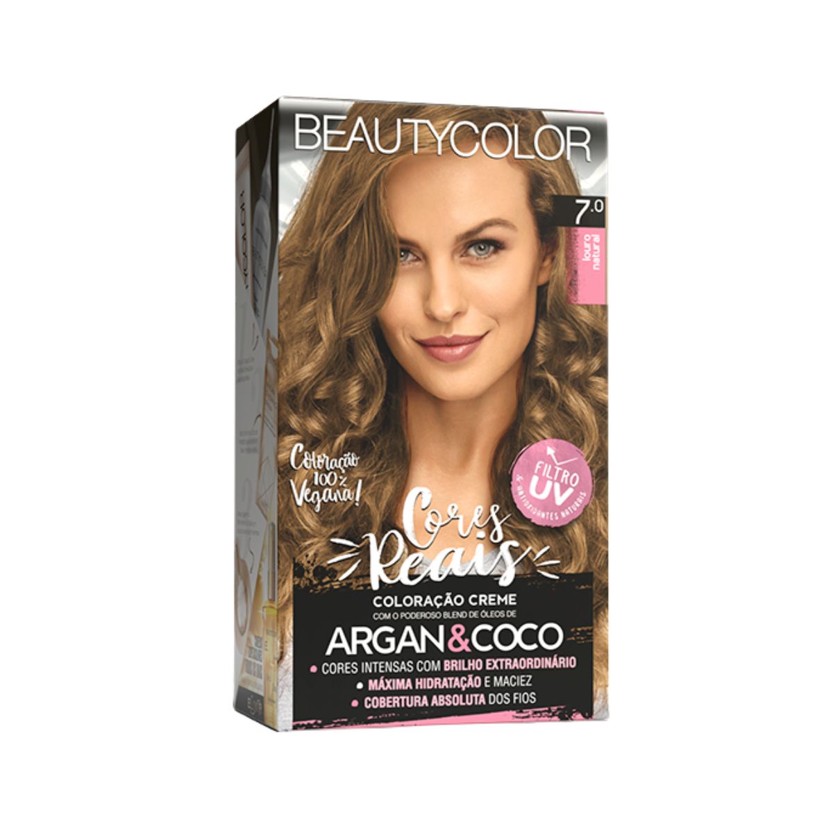 COLORAÇÃO KIT 7.0 LOURO NATURAL BEAUTY COLOR