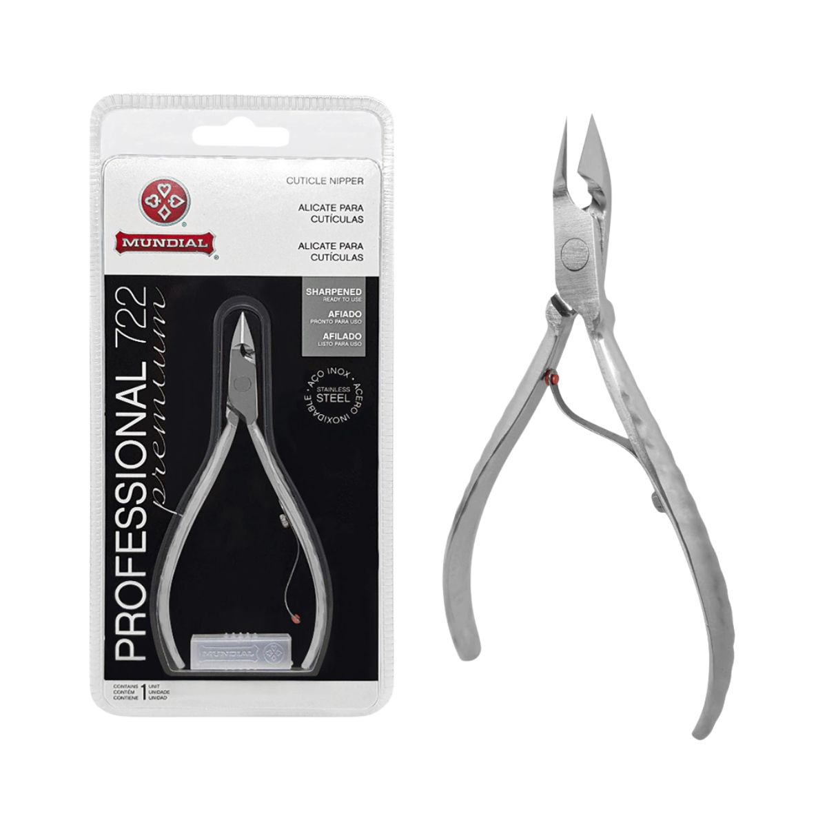 ALICATE DE CUTÍCULAS PROFISSIONAL 722 INOX MUNDIAL