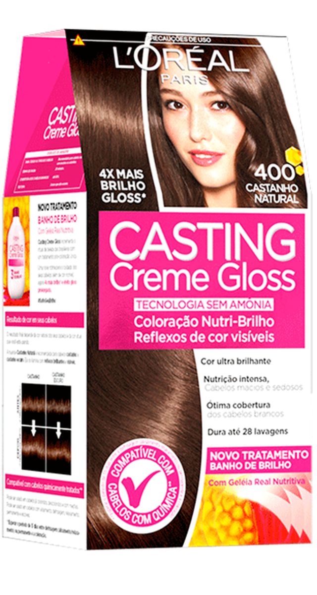 TONALIZANTE CASTING CREME GLOSS 400 CASTANHO NATURAL LOREAL PARIS