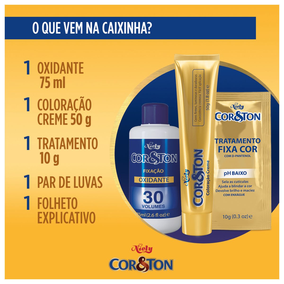 COLORAÇÃO COR&TON 3.0 CASTANHO ESCURO NIELY 50G