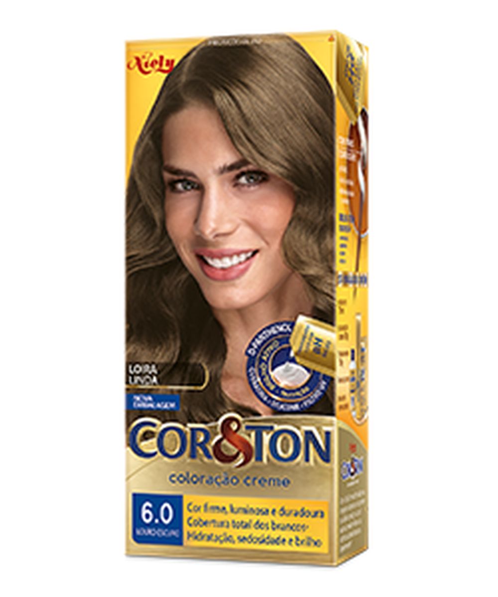 COLORAÇÃO COR&TON 6.0 LOURO ESCURO NIELY 50G