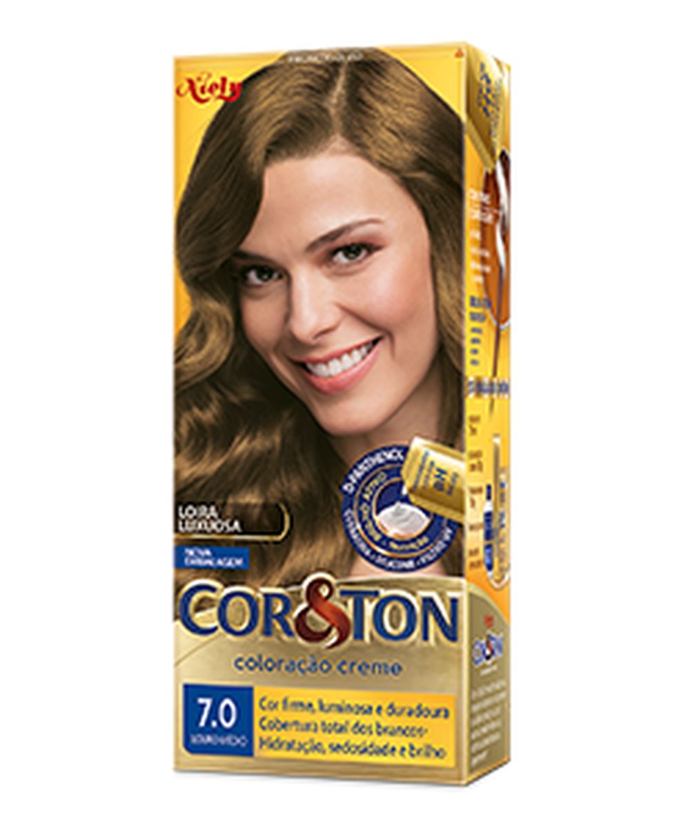 COLORAÇÃO COR&TON 7.0 LOURO MÉDIO NIELY 50G