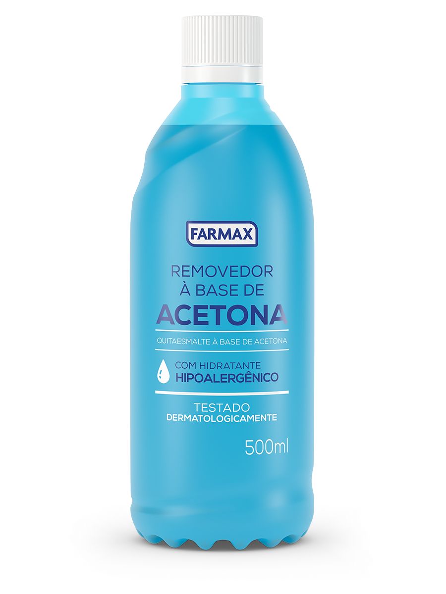 REMOVEDOR DE ESMALTE À BASE DE ACETONA FARMAX 500ML