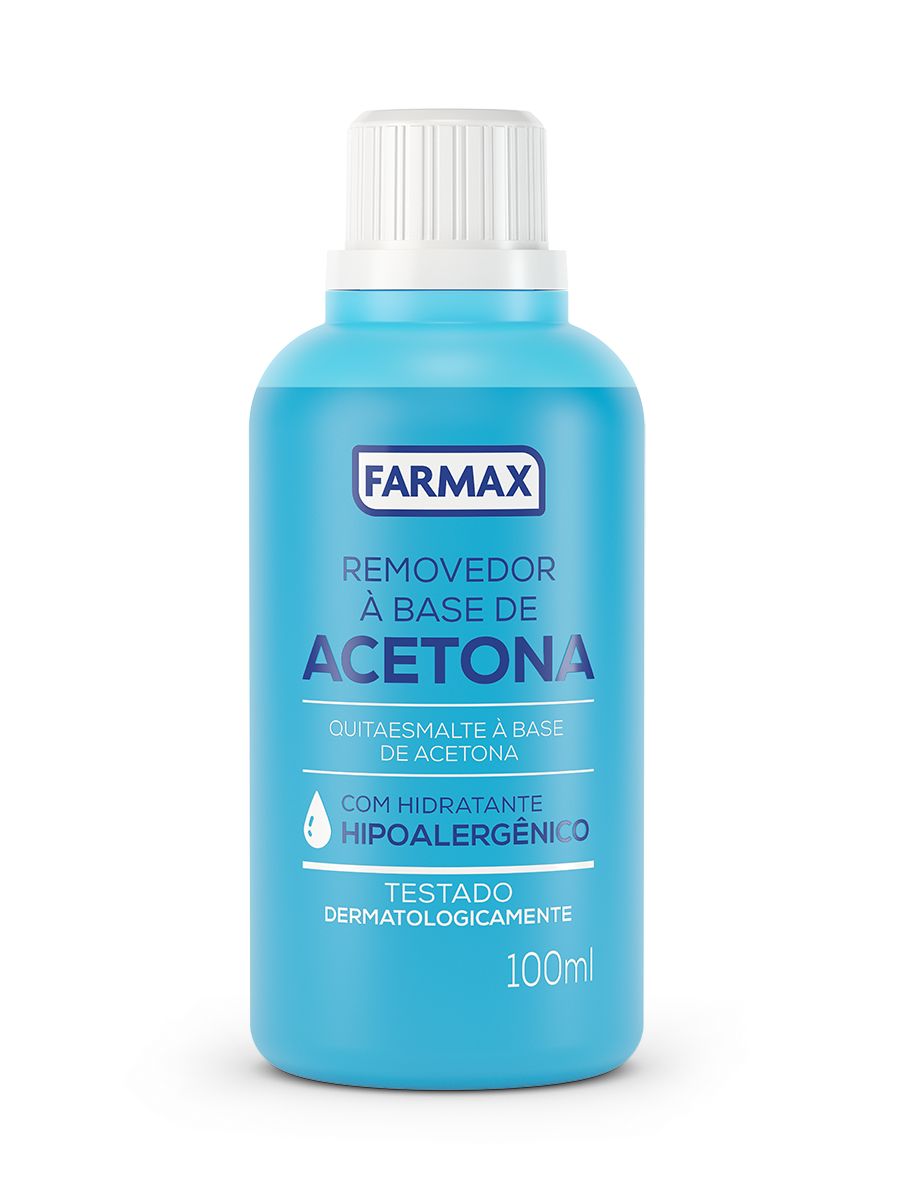 REMOVEDOR DE ESMALTE À BASE DE ACETONA FARMAX 100ML
