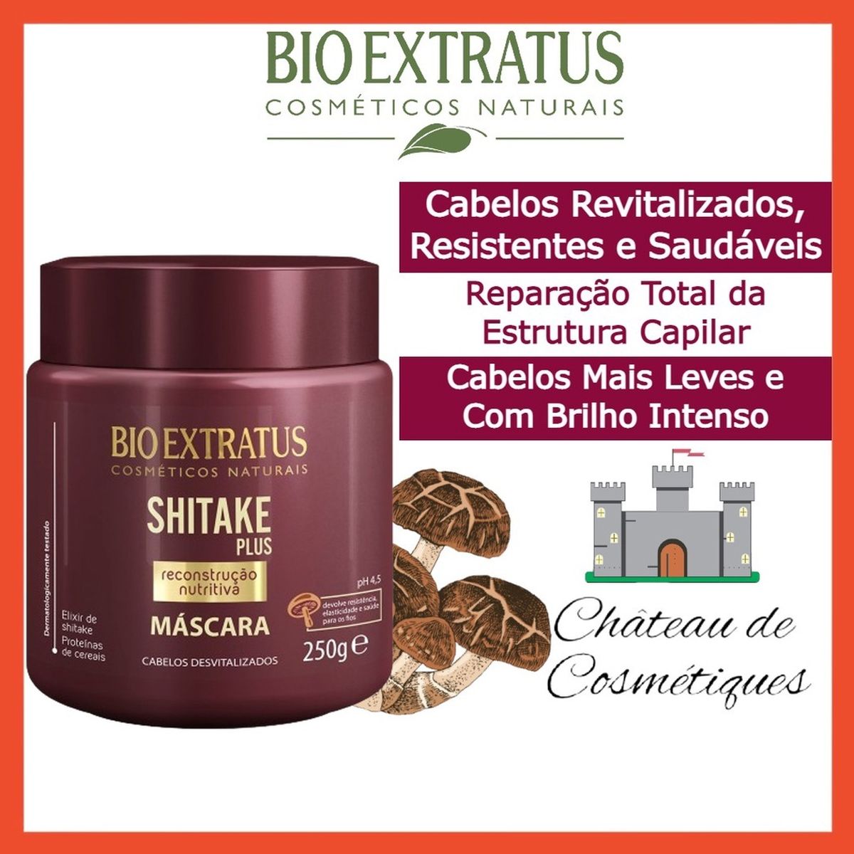 MÁSCARA DE HIDRATAÇÃO SHITAKE BIO EXTRATUS 250ML