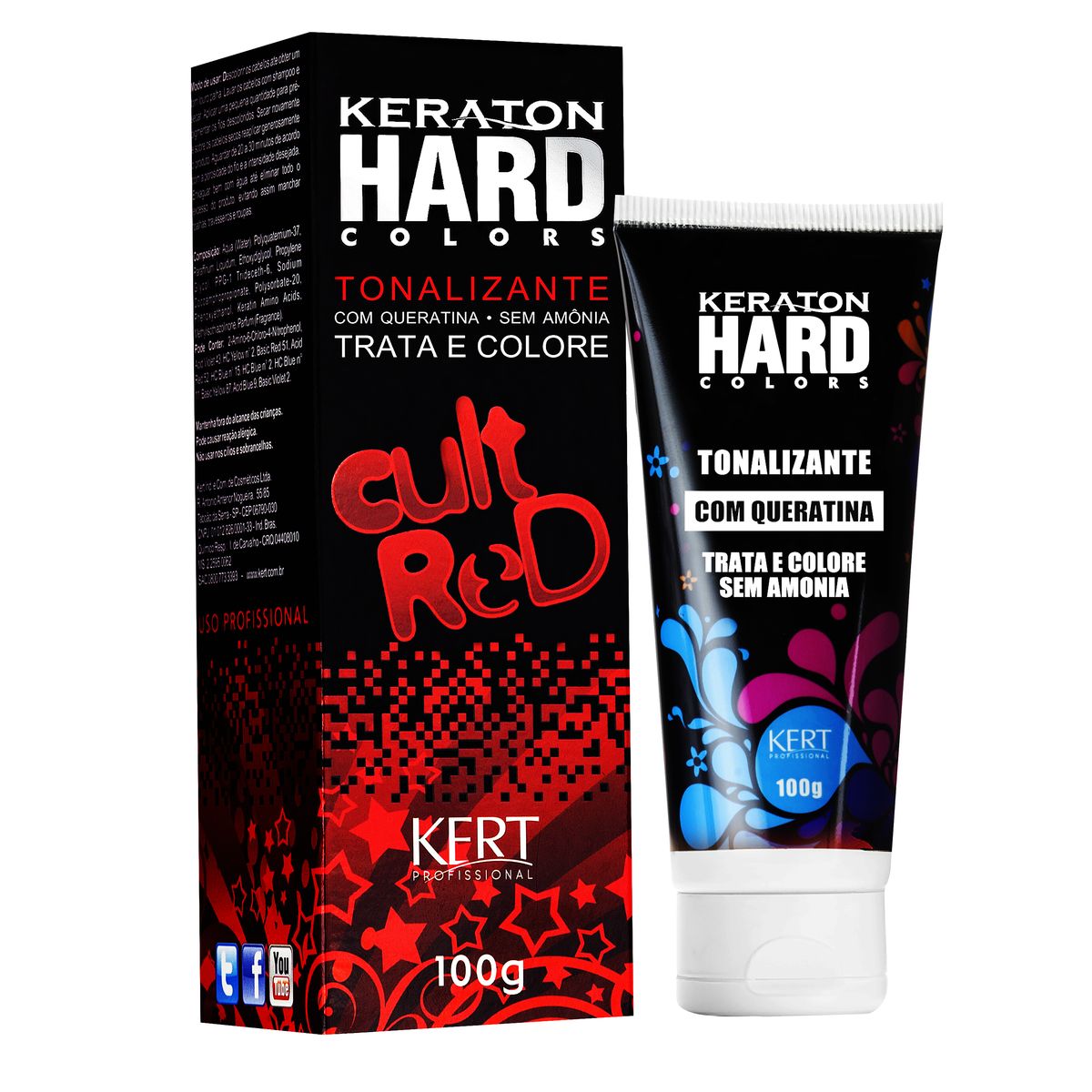 TONALIZANTE KERATON HARD COLORS CULT RED KERT 100G