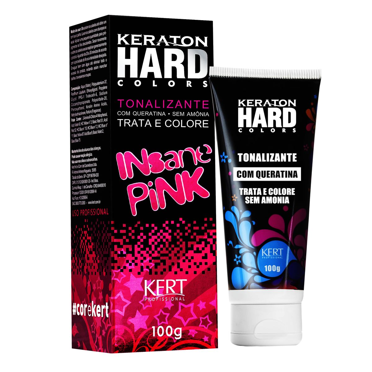 TONALIZANTE KERATON HARD COLORS INSANE PINK KERT 100G