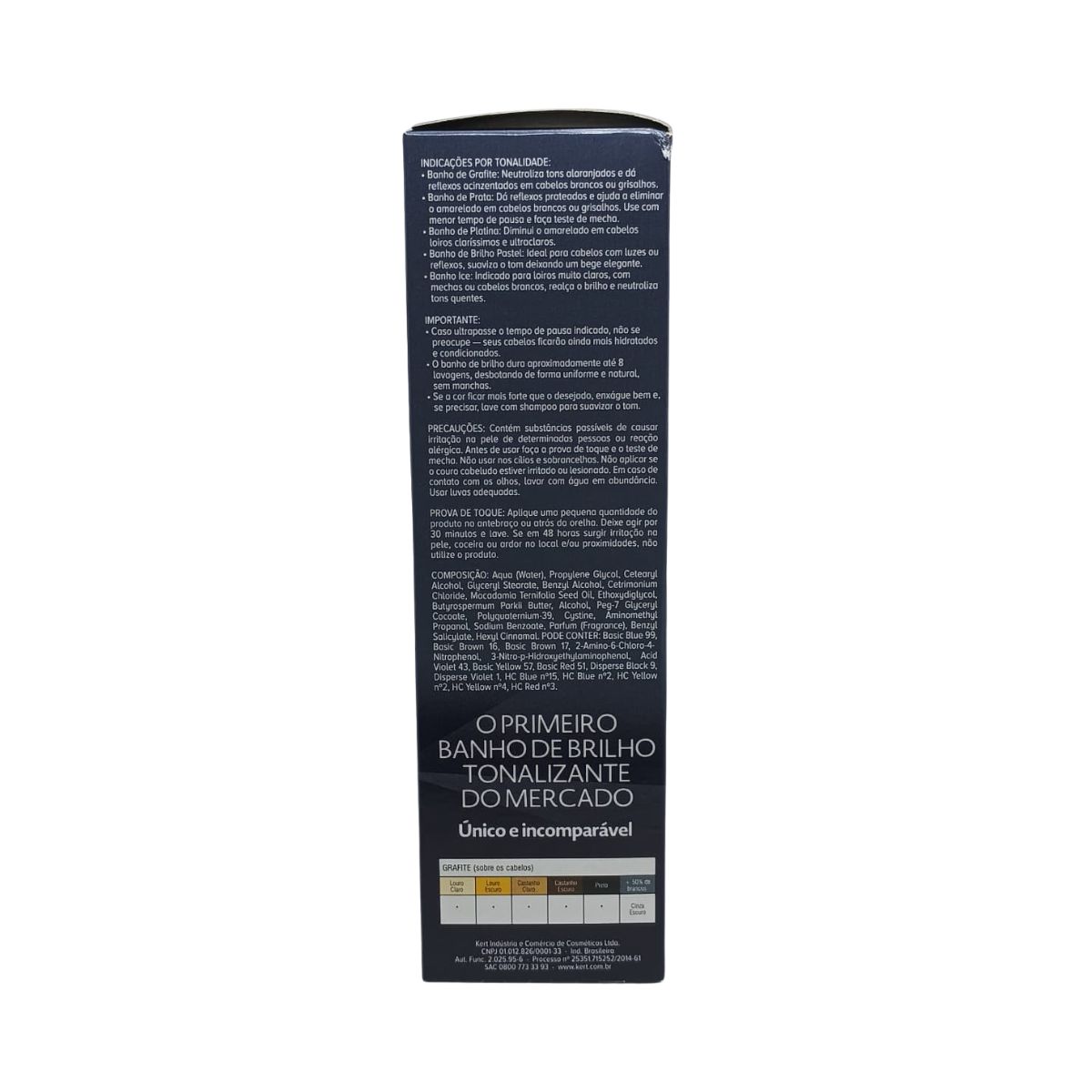 TONALIZANTE KERATON BANHO DE BRILHO GRAFITE CINZA KERT 100G