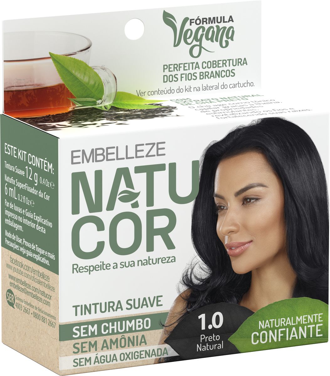 TINTURA NATUCOR 1.0 PRETO NATURAL
