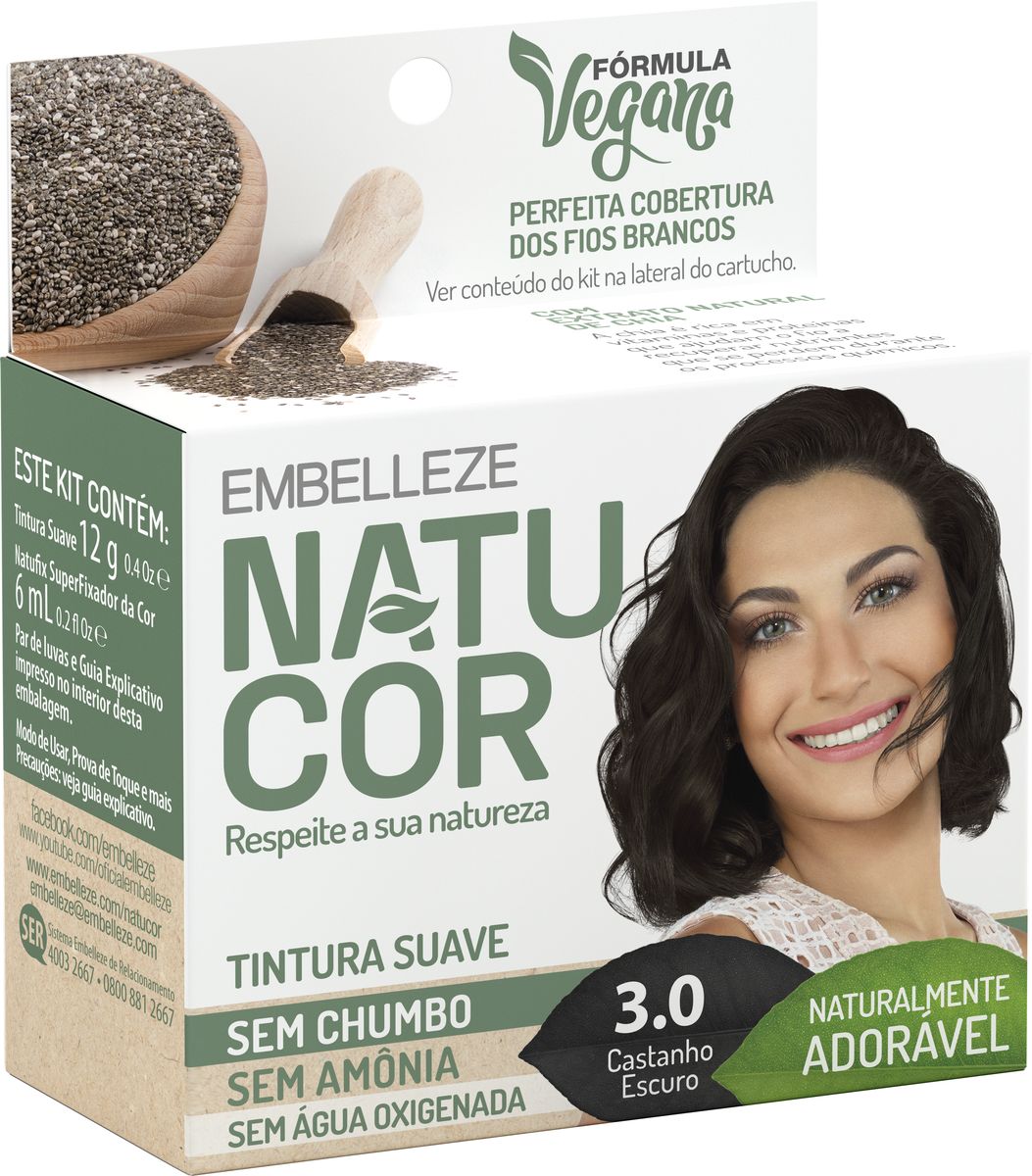 TINTURA NATUCOR 3.0 CASTANHO ESCURO
